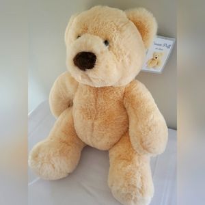 New Aurora World Teddy Bear Plush Light Tan Cream Puff Stuffed Animal Toy Kids